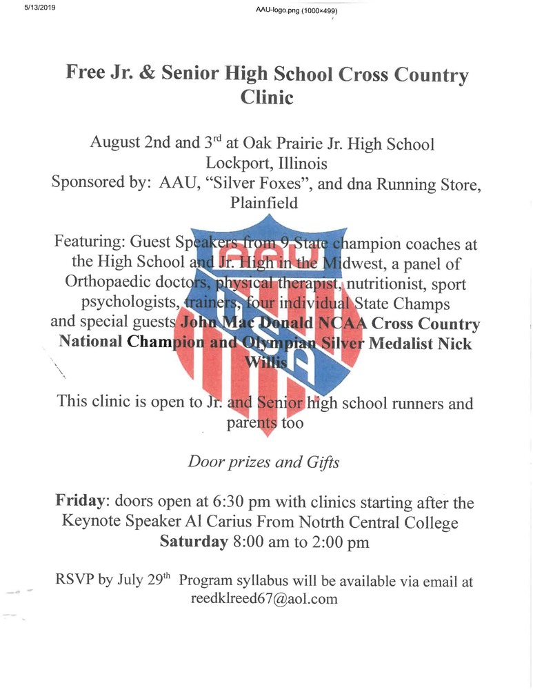 Free Cross Country Clinic